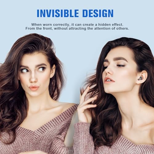 Invisible Mini Bluetooth Earbuds for Small Ears – Ultra-Discreet Wireless Headphones for Seamless Comfort at Work and Sleep – Advanced Pairing with Enhanced Device Compatibility – Ideal for Professionals Seeking Hidden Audio Solutions and All-Day Wear – Lightweight Low-Profile Design Perfect for Active Lifestyles