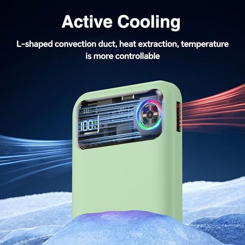 Ultra-Fast Magnetic Power Bank with 11,000 m Ah Capacity and Active Cooling Technology – Transparent Portable Charger for i Phone 14/13/12 Pro & Mag Safe Compatibility – 20 W USB-C Input/Output for Rapid Charging and Enhanced Device Safety