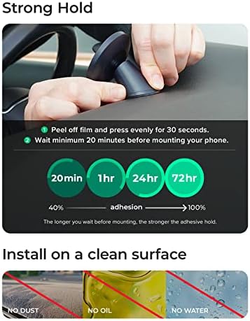 i Ottie Velox Magnetic Flush Car Mount for Mag Safe i Phones – Secure 360-Degree Rotating Dashboard Holder for i Phone 12, 13, 14, and 15 Series – Sleek Low-Profile Design for Effortless Navigation and Hands-Free Use