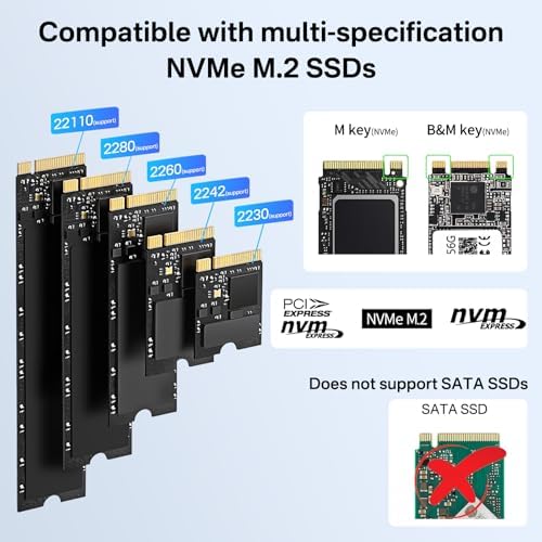 ACASIS NVMe M.2 Duplicator – Dual-Bay Offline Cloning Station for M.2 SSDs | High-Speed USB C Docking Enclosure for M Key Drives | Effortless Data Duplication and Backup Solution for Tech Enthusiasts and Professionals