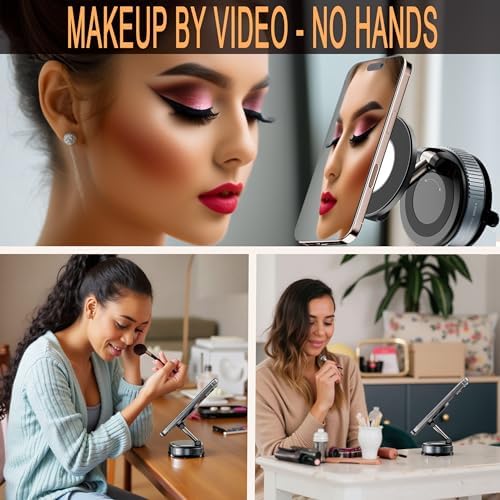 Magnetic 360° Car Phone Holder – Strong Vacuum‑Lock Suction Cup | Dashboard & Windshield Mount | Universal for iPhone, Samsung & All Smartphones – Enhanced Compatibility and Speed