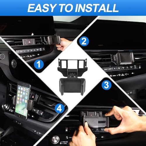 Phone Mount for 2022-2024 Lexus ES 250 350 300h, Phone Holder Mount for Dashboard Air Vent Fit for iPhone & All Smartphones (Style A) – Enhanced Compatibility and Speed