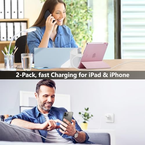 Ultimate 10 FT USB-C Fast Charging Kit for i Phone 16 and 15 – 20 W Power Adapter & Extra Long Cord for Rapid Charging of i Pads and Android Devices – Enhanced Compatibility and Durability for Everyday Use