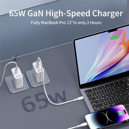 65 W USB-C Fast Charger Block Duo – Compact Power for Laptops, Phones, and Tablets – Enhanced Compatibility with Quick Charge Technology – Ideal for Travel and Office Use – Reliable Safety Features with 18-Month Warranty – Perfect Gift for Tech Enthusiasts