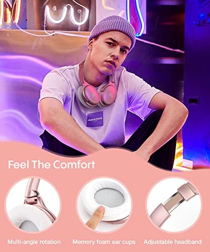 Unleash Your Audio Potential with INFURTURE Wireless Over-Ear Headphones – Advanced Active Noise Cancelling, Deep Bass Bluetooth Sound, 90-Hour Battery Life, Ultra-Low Latency for Gaming, and Luxurious Memory Foam for Ultimate Comfort and Extended Listening Sessions