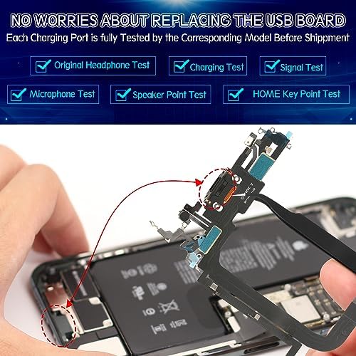 Revitalize Your i Phone 13 Pro Max with YWLRONG Premium Dock Connector Replacement – High-Speed Charging Flex Cable & Essential Repair Tools for Ultimate Device Performance and Durability