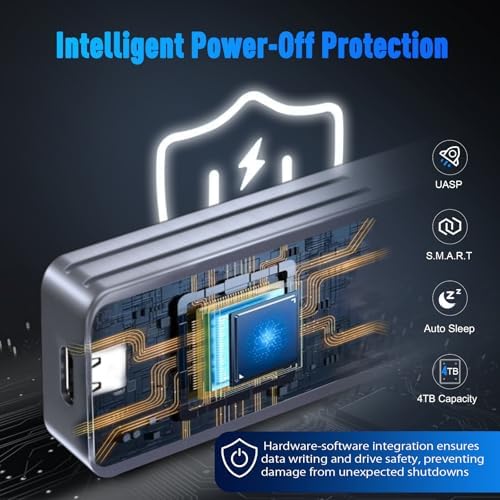 Revolutionize Your Storage with the VCOM M.2 NVMe Enclosure – High-Speed 10 Gbps USB 3.1 Aluminum Adapter for M-Key/M+B Key SSDs (2230/2242/2260/2280) – Ultimate Compatibility with Windows, Mac, Linux & Android – Built-in Cooling Pad for Enhanced Thermal Performance and Reliability