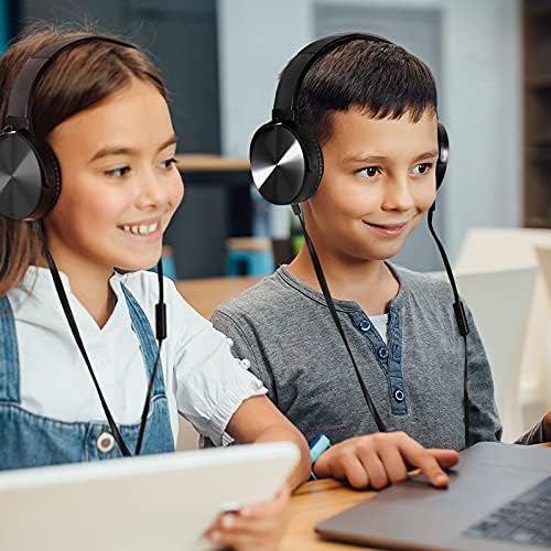 Transform Your Classroom Experience with Colorful Wired Headphones – 5-Pack Earphones with Microphone for K-12 Learning, Noise Isolation, and Comfort for Engaging Virtual Classes and Meetings