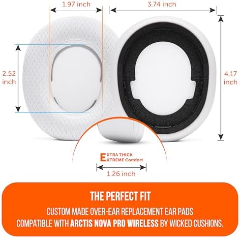 Experience Ultimate Comfort with WC Freeze Nova Pro Wireless Cooling Gel Earpads for Arctis Nova Pro – Exclusive 90’s Black Design, Enhanced Durability & Sound Isolation, Tailored Fit for Gamers Seeking Maximum Performance and Prolonged Play Sessions