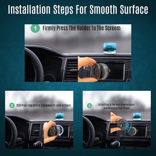 Revolutionary 2026 Vacuum Phone Holder for Car – Ultimate Suction Cup Mount with 360° Pivoting Feature for i Phone & Android Devices, Perfect for Vehicles, Gyms, and Mirrors – Unrivaled Stability and Adaptability for Effortless Hands-Free Operations