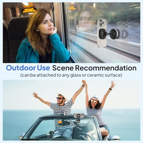 Ultimate 360° Adjustable Magnetic Car Phone Mount – High-Performance Vacuum Suction Holder for Enhanced Smartphone Stability and Safety – Sleek Black Design with Universal Compatibility for All Smartphone Models