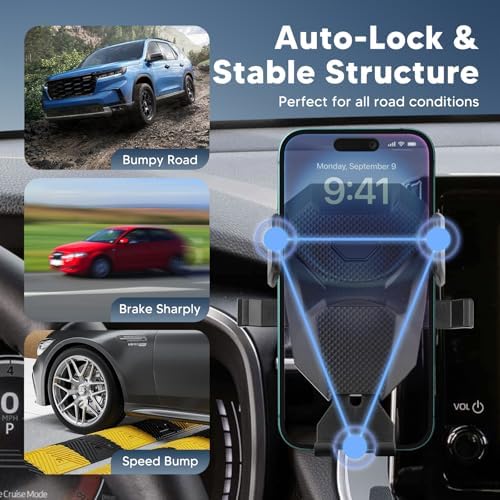 Upgrade Your Toyota Corolla Driving Experience – Custom 360° Phone Holder for 2019-2025 & Corolla Cross 2022-2025 – Adjustable Mobile Stand for 8-Inch Screens – Effortless Tool-Free Installation & Enhanced Safety Accessory for Seamless Connectivity on the Road