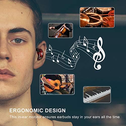 BASN Bsinger BC100 Professional In-Ear Monitor Headphones – Noise-Isolating IEM Earbuds for Musicians and Audiophiles with Universal Fit, Enhanced Compatibility, and Superior Sound Clarity in Sleek Blue Design
