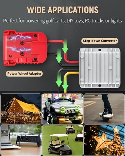 Vibit 18 V to 12 V High-Performance Voltage Reducer for Milwaukee M18 Batteries – Ultimate Power Adapter for Golf Carts, RC Vehicles, and DIY Innovations – Robust 180 W Capacity with Advanced Protection Features for Reliable Operation and Enhanced Device Compatibility