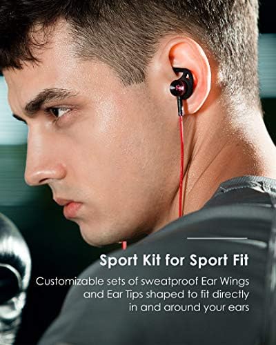 PALOVUE Lightning Magnetic Earbuds for Sports and Workouts – MFi Certified Noise Cancelling Headphones with Mic Control, Ultra-Comfortable Design for i Phone 8 & 7, Premium Sound Quality in Black
