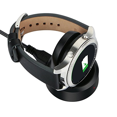 Fast Charging 2-Pack Docking Station for Samsung Gear S3 – Threeeggs Compatible Replacement Charger for Classic & Frontier Models – Enhanced Efficiency & Portability for Smartwatch Charging Solutions