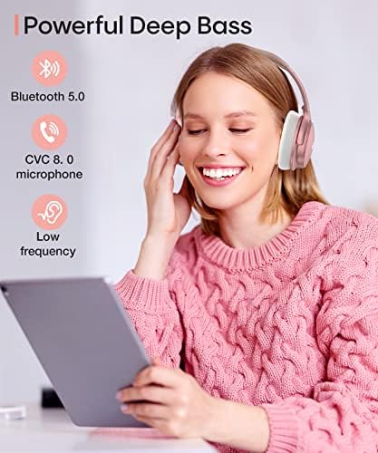 Unleash Your Audio Potential with INFURTURE Wireless Over-Ear Headphones – Advanced Active Noise Cancelling, Deep Bass Bluetooth Sound, 90-Hour Battery Life, Ultra-Low Latency for Gaming, and Luxurious Memory Foam for Ultimate Comfort and Extended Listening Sessions