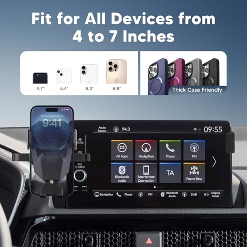 Advanced Adjustable Phone Mount for 2023-2025 Honda HR-V – Ergonomic Mobile Cradle for 9-Inch Navigation Screens, Elevate Safety and Convenience While Driving