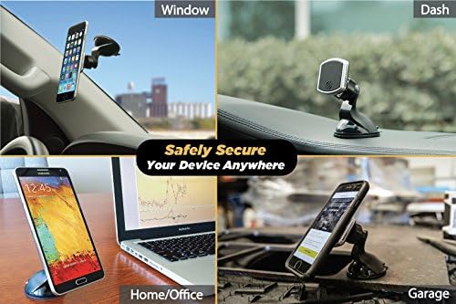 Scosche Magic Mount Pro MPD2 PK-UB: Advanced Magnetic Car Phone Holder for i Phone & Android – 360° Adjustable Hands-Free Driving Solution – Secure & Stable 2-Pack for Ultimate Convenience – Universal Compatibility for All Devices