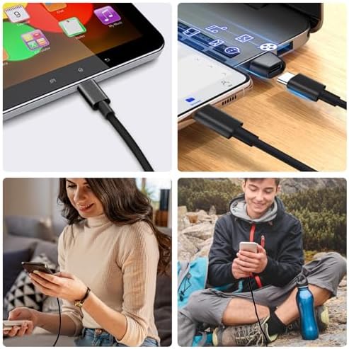 High-Speed USB C to USB C Cable 3-Pack – 100 W Power Delivery & 5 A Fast Charging for i Phone 15 & i Pad Pro – Versatile Lengths (5 ft & 6.6 ft) with Superior Durability for Enhanced Device Efficiency – Ideal for Home, Office, and Travel