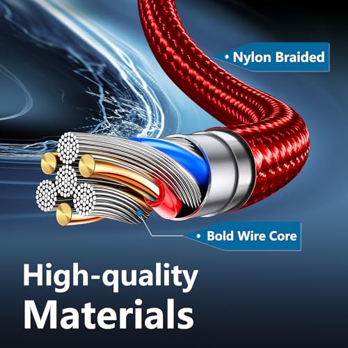 High-Speed 10 FT USB C to USB C Charger Cable – Durable Nylon Braided 3-Pack for Rapid 60 W Charging – Compatible with i Phone 15/16, i Pad Pro, Mac Book, Samsung & Google Devices – Sleek Black Design for Ultimate Flexibility and Reliability