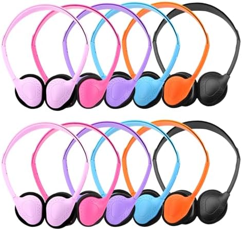 30-Pack Durable Over-Ear Headphones for Kids – Adjustable Wired Audio Solution with Universal 3.5 mm Jack for Enhanced Classroom Learning Experience