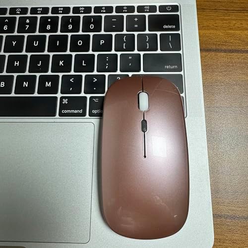 Sleek Bluetooth Wireless Mouse for Mac, Windows & i Pad – Ergonomic Design, High-Precision Navigation, Rechargeable & Dual-Mode Compatibility (Gray & Black) – Elevate Your Productivity with Clutter-Free Connectivity