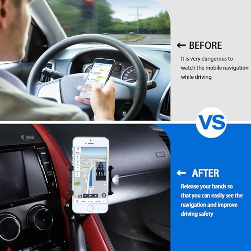 Daeiclru Jaguar F-Type Central Console Phone Mount (2013-2024) – Ultimate Hands-Free Cell Phone Holder for Enhanced Safety, Effortless Installation, and Adjustable Viewing Angles – Durable Automotive Accessory for Effortless Integration and Daily Use