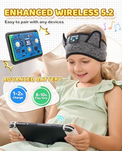 Ultimate Kids Bluetooth Headphones for Safe and Stylish Listening – Versatile Wired Playback Option with Volume Limiting Technology – Durable and Lightweight Design for Travel, School, and Home Use – Adjustable Headband for Customized Comfort – Compatible with Kindle, Tablets, and Cell Phones – Perfect for Boys and Girls