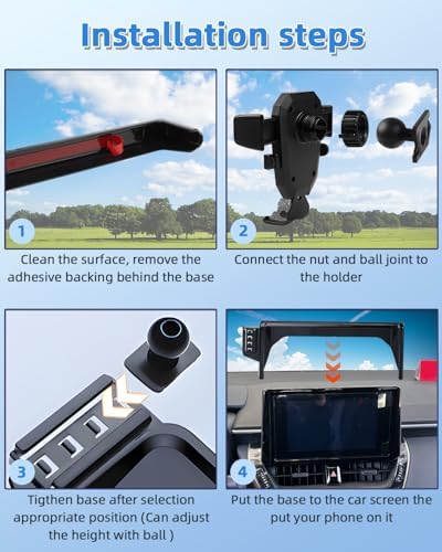 Upgrade Your Toyota Tundra or Sequoia Driving Experience with the 360° Rotating Mag Safe Phone Holder – Premium Dashboard Mount Designed for 2020-2025 Models, Ensures Safety, Accessibility, and Sleek Aesthetics Without Air Vent Obstruction