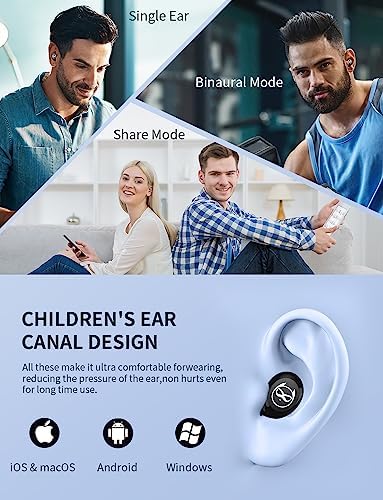 Charming Bluetooth Earbuds for Kids – Waterproof Noise-Cancelling In-Ear Headphones with Adorable Pig and Cat Designs – Comfortable Stereo Sound Perfect for Young Music Lovers and Learning – Durable, Easy-to-Clean Wireless Headset with Broad Device Compatibility – Engage Your Child’s Audio Experience with Fun and Functionality
