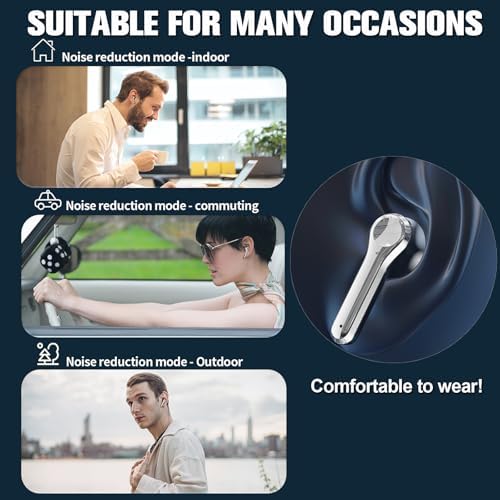 Touch Screen ANC Wireless Earbuds – Next-Gen Bluetooth 5.4 In-Ear Headphones with Premium Noise Cancellation for i Phone & Android – Superior Sound Quality, Comfortable Fit, Perfect for All-Day Listening