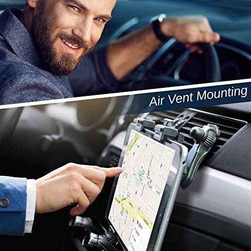 Heavy-Duty 3-in-1 Tablet Holder for Cars: Versatile Dashboard, Windshield & Air Vent Mount for i Pad Pro, Mini, and Galaxy Tabs (6″-12.9″) – Ultimate Safety and Stability for a Distraction-Free Drive
