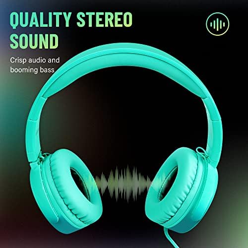 Rockpapa Ultra-Light Foldable Wired Headphones with Integrated Microphone – Premium Stereo Sound for All Ages, Perfect for Travel with Tangle-Free Cord and 3.5 mm Compatibility – Sleek Black/Grey Design for Everyday Listening and Virtual Meetings