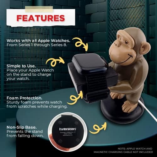 Charming Cat-Themed Apple Watch Charging Stand – Non-Slip Dock for All Series 1-8 | Foam-Guarded Design for Ultimate Protection and Quick Charging – Perfect Gift for Cat Lovers and Smartwatch Enthusiasts