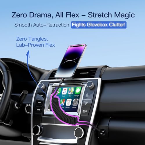 AGVEE 2 Pack 3 ft Coiled USB-C to Lightning Charging Cable – MFi Certified 30 W PD Fast Charging Cord for i Phone, i Pad, and i Pod with Tangle-Free Design in Sleek Dark Gray – Perfect for Car Use and Enhanced Device Performance