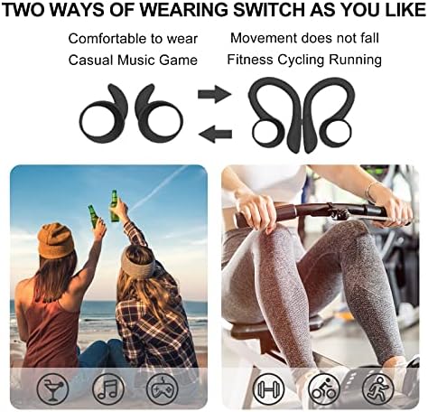 Ultimate Green Wireless Earbuds with Earhooks – Bluetooth 5.1 Noise Cancelling Sports Headphones, Waterproof Design for Secure Fit During Workouts, Compact Earphones for Enhanced Sound Quality and Durability