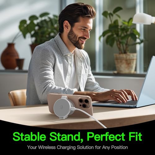 Revolutionary 3-in-1 Travel Magnetic Wireless Charging Station – Fast Mag-Safe Charger for Apple Devices, Compatible with i Phone 16/15/14/13/12 Pro Max Plus, Apple Watch, and Air Pods (Black) – Enhanced Cooling Tech, Portable Design, Perfect for On-the-Go!