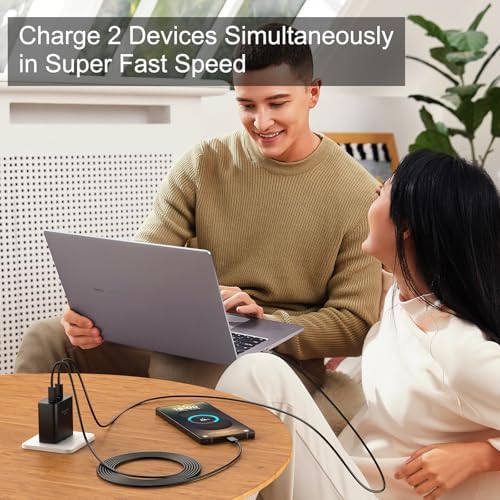 25 W Ultra-Fast USB-C Charger Block with 6.6 FT Type-C Cable for Samsung Galaxy S25/S24/S23/S22/S21/S20 & Note Series – High-Speed Charging Solution for Android Devices with Safety Features and Compact Design