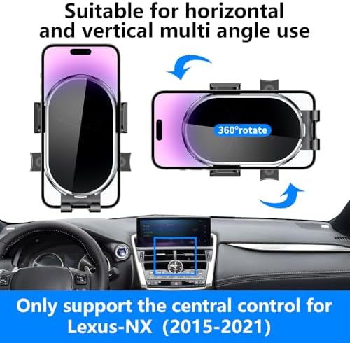 Premium Lexus NX 350/350 h/250/450 h+ Car Phone Holder – Seamless Dashboard Mount for 2022-2024 SUVs, Hands-Free Navigation and Communication Accessory, Enhanced Device Security, 360-Degree Adjustable Viewing Angles, Effortless Installation, Stylish Interior Enhancement