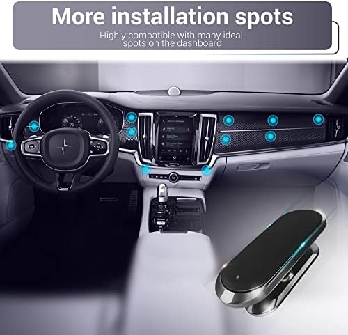 TT&C 2-Pack Ultra-Strong Magnetic Phone Mount for Car – Advanced N52 Magnet Technology, 8 Magnets & 4 Metal Plates Included, Universal Compatibility for Samsung Galaxy S24/S23/S22/S21 & All Smartphones/Tablets, 360° Rotation for Hands-Free Convenience and Secure Stability