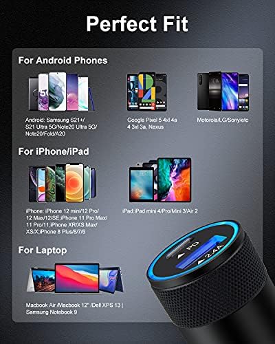AILKIN 30 W PD USB C Car Charger – Dual Port Fast Charging Adapter for i Phone, Samsung, LG & More – Compact Power Delivery Lighter Socket Charger with Enhanced Safety Features for Efficient On-the-Go Charging