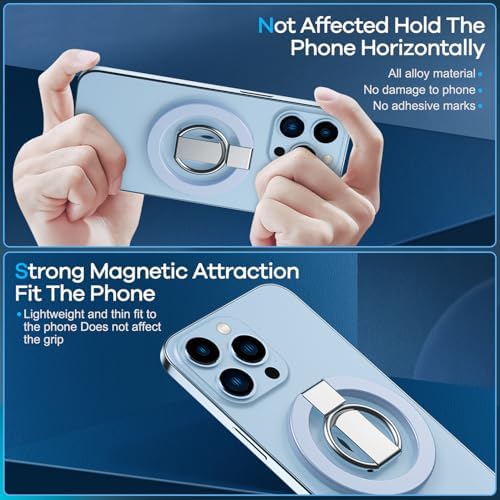 Enhance Your Mobile Experience with the Blue Magnetic Phone Ring Holder for Mag Safe – Premium Ergonomic Grip and Versatile Stand for i Phones and Smart Devices – Stylish, Durable, and Easy-to-Clean Accessory for Everyday Use and Hands-Free Convenience