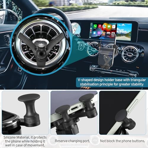 Mini Cooper-Specific Cell Phone Holder Mount for Enhanced Driving Safety and Convenience – Circular Air Vent Compatible Cradle for Models Including Countryman, Paceman, Clubman, Hardtop, and JCW Series R52-R60 F56-F60 – Effortless Installation and Superior Smartphone Accessibility