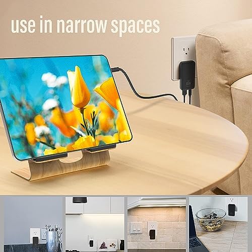 Experience Unmatched Charging Efficiency with the 65 W Ga N Dual-Port USB-C Charger – Foldable Travel Adapter with PD3.0 & PPS Technology, Ideal for Mac Book, i Pad Pro, i Phone, Galaxy S22 & More – Includes 3.28 ft 100 W Cable in Sleek Black for Ultimate Compatibility and Speed Optimization.