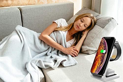 Revolutionize Your Charging Setup with the Advanced 3-in-1 Fast Qi Wireless Charger Stand – Sleek Dock for i Phone 13/12/11/X/8, Apple Watch & Wireless Earbuds – Rapid Power Delivery with Smart Safety Features for Effortless Connectivity