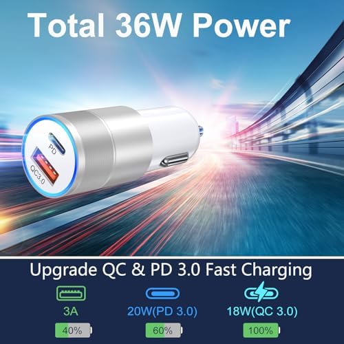 Power Up Anywhere: Bangfun 40 W Dual Port USB C Car Charger – 5 Pack – PD 3.0 Rapid Charging Adapter for i Phone 15/14/13/12 Pro Max & Samsung S24/S23 – Compact Cigarette Lighter Charger for On-the-Go Convenience – Enhanced Dual Device Compatibility and Safety Features