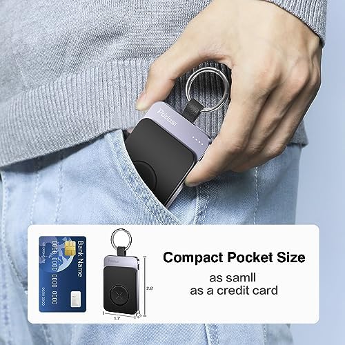 Compact Magnetic Apple Watch Charger Power Bank – 1500 m Ah Keychain Fast Charging Solution for All Models (Series 2-10, SE, Ultra) – Ultimate Portability and Enhanced Compatibility for On-the-Go Lifestyle