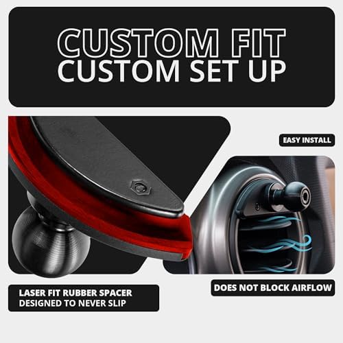 Elevate Your Driving Experience with the Tackform Link Vent Phone Mount for 2018-2023 Jeep JL, Gladiator & 4 XE | Premium CNC Billet Aluminum Design | Zero Slip Grip for Maximum Stability | Anti-Scratch Universal Holder for i Phone, Galaxy & More | Effortless Installation & Sleek Black Finish