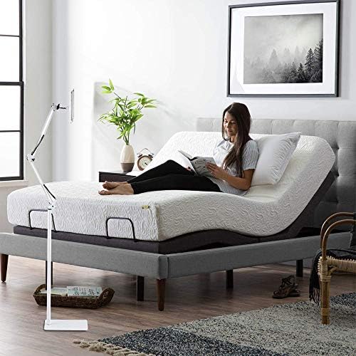 Universal Adjustable Tablet Floor Stand – Versatile 360-Degree Rotating Metal Holder for i Pads, i Phones, and Kindles (4.5-12.9″) – Optimize Your Workspace with a Sturdy, Lightweight Design for Effortless Hands-Free Viewing in Any Setting